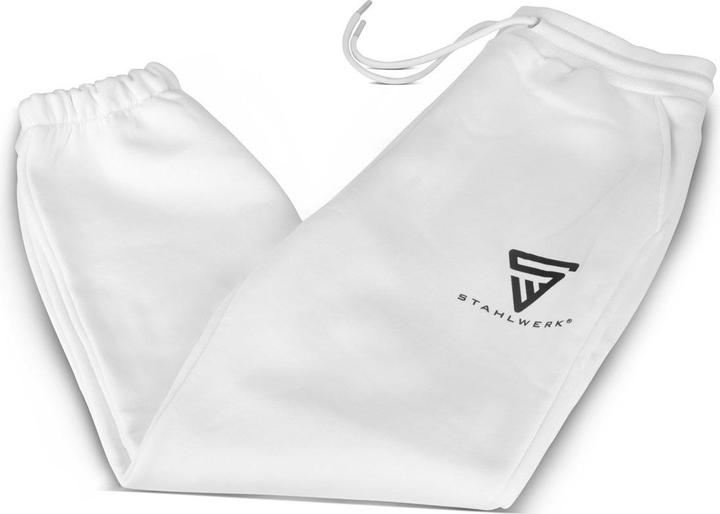 Actual product image Stahlwerk Jogging trousers white size L made of 70% cotton and 30% polyester (L)
