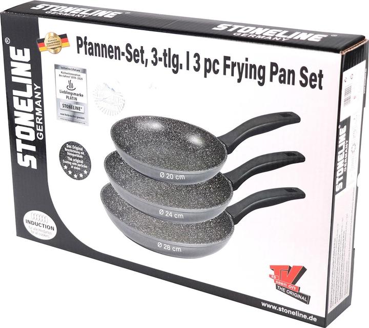 Produktbild Stoneline Pfannen-Set 3-tlg. (20 cm, Pfannenset + Topfset, Aluminium)