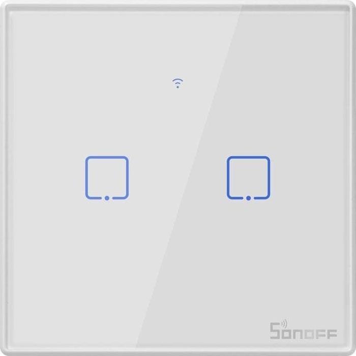 Actual product image Sonoff Smart Switch WiFi RF 433 T2 EU TX (2-channel) updated