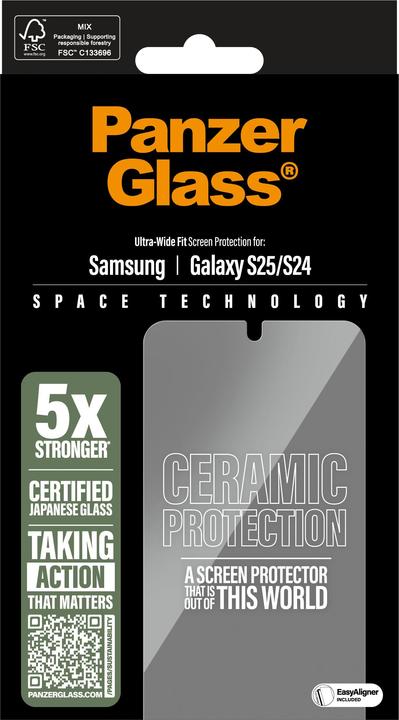 Image du produit PanzerGlass Ceramic Displayschutz (1 pièce(s), Samsung Galaxy S25, Samsung Galaxy S24)