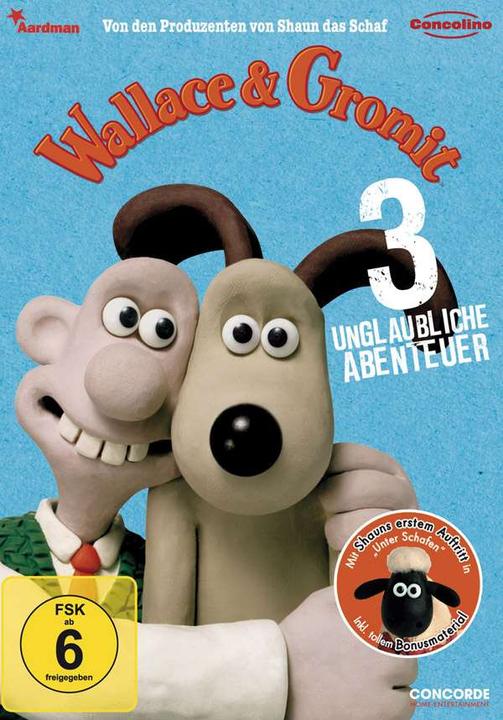 Actual product image Wallace Gromit 3 incredible adventures (DVD, 2009, English, German)
