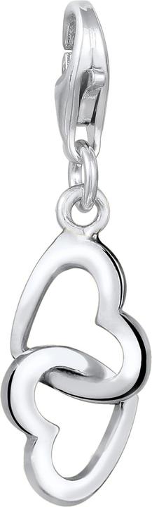 Elli Charm Doppel-Herzen Verbundenheit 925 Sterling Silber (925er Sterling Silber)