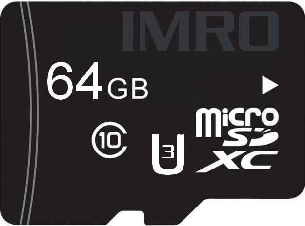 Actual product image IMRO MICROSD10/64GB UHS-3 ADP (64 GB, microSDXC, U3, UHS-III)