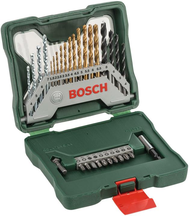 Bosch Zubehör X-Line-Titanium Bohrer- und Schrauber-Set, 30-teilig (5.5 mm, 6 mm, 6.5 mm, 7 mm, 8 mm, 2.5 mm, 3 mm, 3.5 mm, 4 mm, 4.5 mm, 5 mm, 1.5 mm, 2 mm)