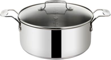 Produktbild Tefal Jamie Oliver E7914614 Kochtopf Rund Edelstahl (24 cm, Kochtopf, Aluminium)