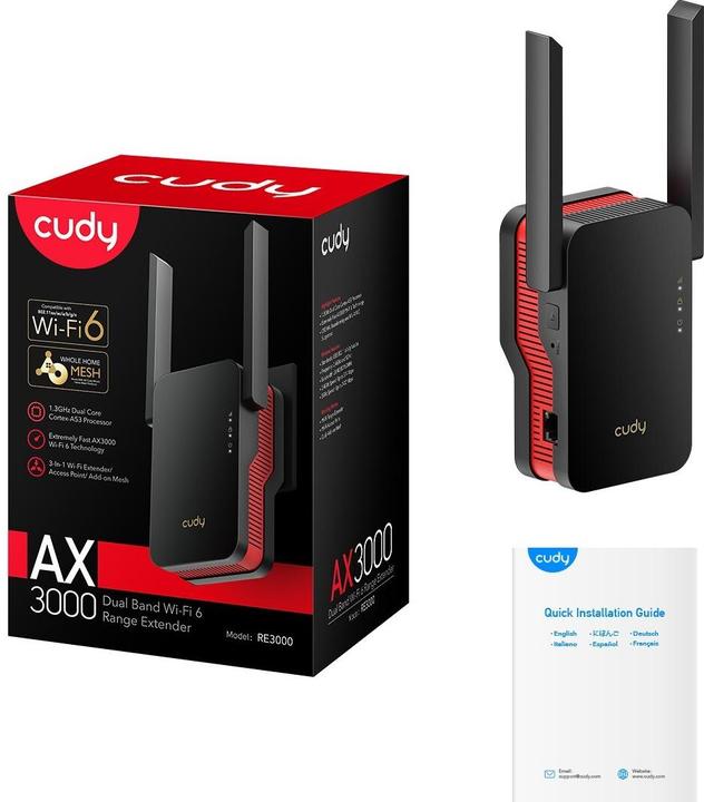 Produktbild Cudy RE3000 (2402 Mbit/s, 574 Mbit/s)