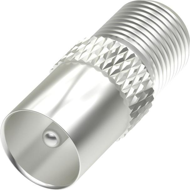 Produktbild Hama SAT-Adapter, F-Kupplung - Koax-Stecker (Antennenkabel)