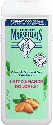 Le Petit Marseillais Extra Gentle Bath & Shower Cream Organic Sweet Almond Milk 650ml (650 ml)