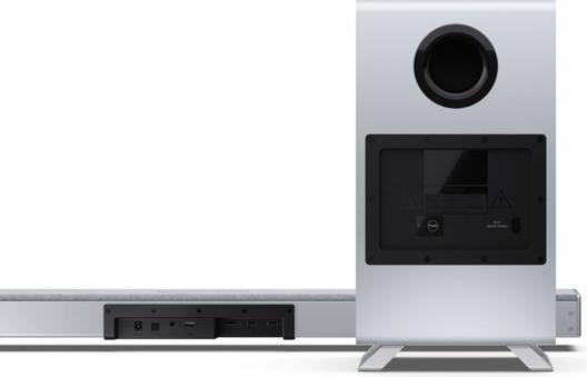 Actual product image Sharp Speakers HT-SBW53121(SL) Q 3.1.2 Dolby Atmos/ DTS:X Soundbar with Wireless Subwoofer, Silver | (360 W, 3.1 Channel)