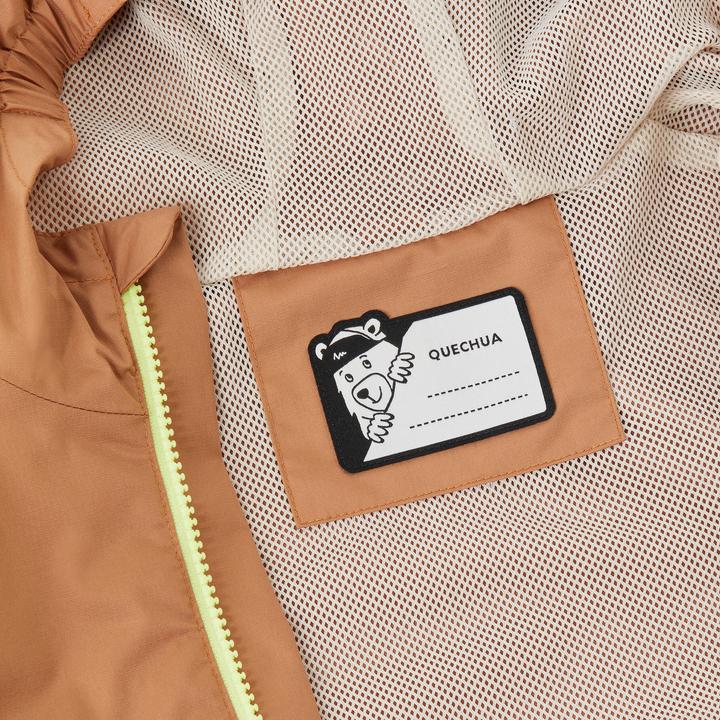 Actual product image Quechua Wanderjacke MH500 Kinder wasserdicht Gr. 92–122 braun