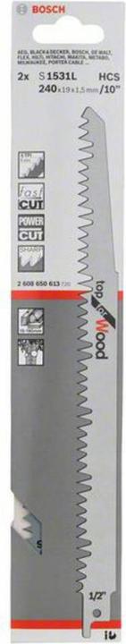 Produktbild Bosch Professional Zubehör Säbelsägeblatt S 1531 L, Top for Wood, 2er-Pack