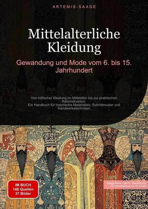 Produktbild Mittelalterliche Kleidung: Gewandung und Mode vom 6. bis 15. Jahrhundert (Artemis Saage, 2025)