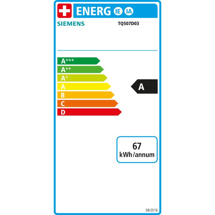 Energie-Label Siemens EQ.500 Integral (EU-Stecker)