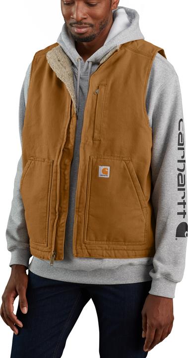 Carhartt Washed Duck Lin.Mock Neck Vest ® Brown Gr.Xxl