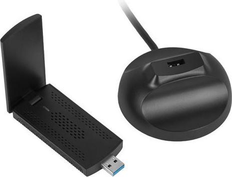 Produktbild Lanberg BEZPRZEWODOWA KARTA SIECIOWA WIFI NC-3000-WI USB 3.0 AX3000 TRI-BAND 2 WEWNĘTRZNE ANTENY