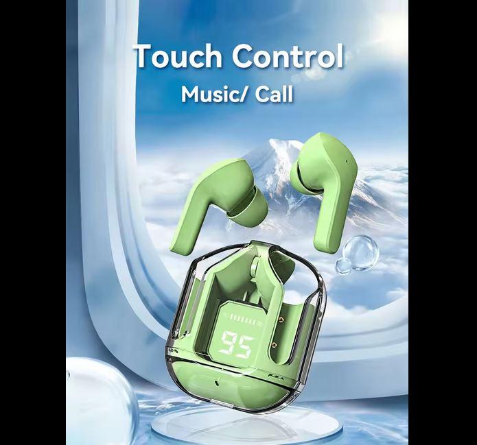 Produktbild PhoneLook Kabellose Bluetooth-Kopfhörer 5.3 Crystal Pods TWS In-Ear transparent + LED-Anzeige (Kabellos)