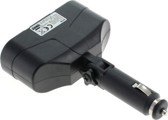 Actual product image AccuCell KFZ-Adapter, Verteiler Zigarettenanzünder - Stecker auf 2x Kupplung + USB