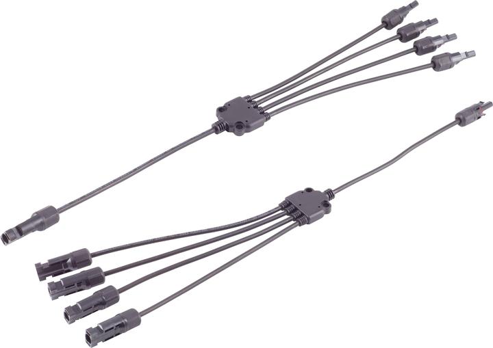 Immagine prodotto Shiverpeaks S/CONN massima connettività PV4 Set di cavi con adattatore a T, 4/1, 4mm², nero/nero, 30cm (Cavo solare)