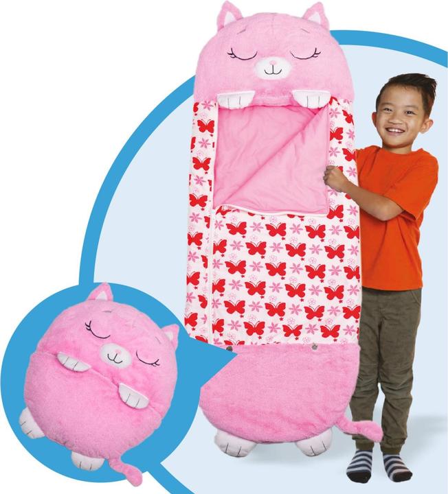 Actual product image Happy Nappers Nappers Cat pink | Large 6-12 years | Play - cuddle - sleep | Children's sleeping bag (137 cm)