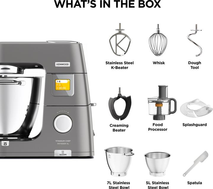 Kenwood Chef Pâtissier XL en titane (1400 W)