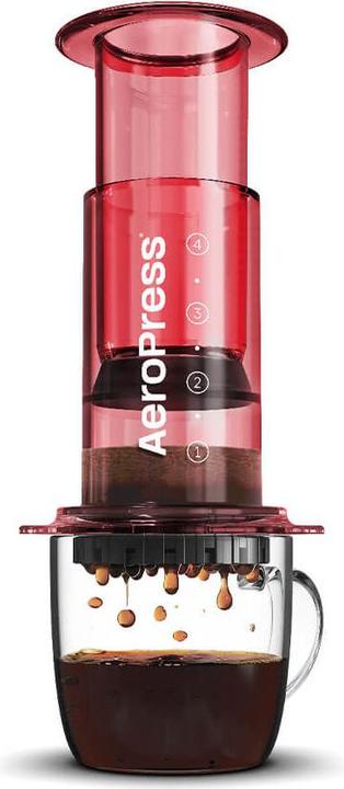 Aeropress Coffee Maker, Clear Red (0.28 l)
