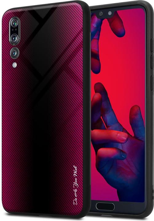 Actual product image Cadorabo TPU Striped Glass Cover (Huawei P20 Pro, Huawei P20 Plus)