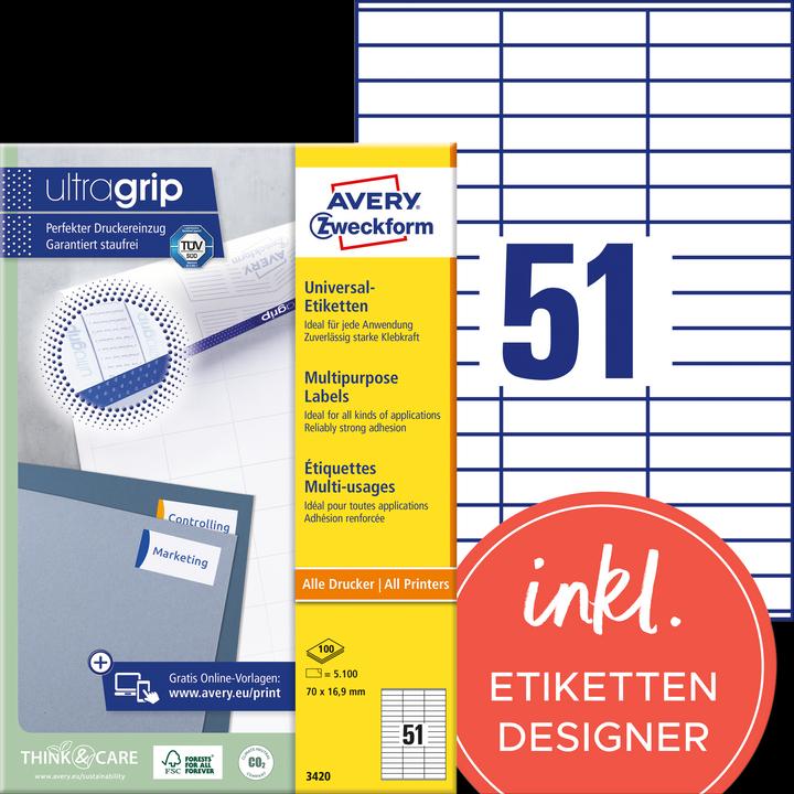 Produktbild Avery Universal-Etiketten