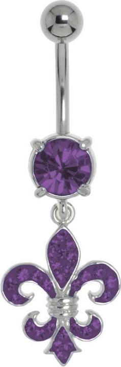 Produktbild Bijouteria Bauchpiercing (Messing rhodiniert, Chirurgenstahl 316L, Kristall)