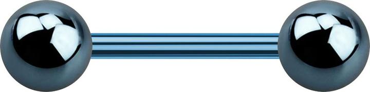 Immagine prodotto Star Piercing Barbell azzurro con due palline (Titanio G23, senza ottone)