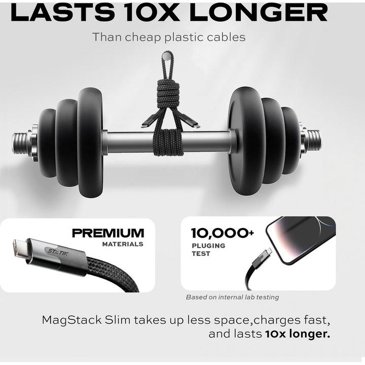 Produktbild Statik MagStack Slim Pro USB-C zu C Kabel (1 m)
