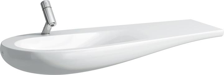 Actual product image Laufen Alessi one washbasin, undermount, without tap hole, without overflow, shelf right, 1200x500 (1250 mm, 235 mm)