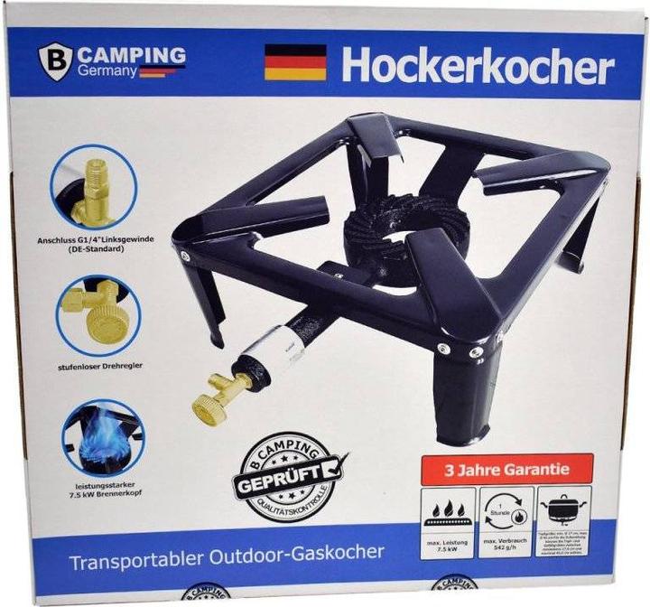 Produktbild Outwell Transportabler Outdoor Gaskocher mit G1/4" Linksgewinde Anschluss