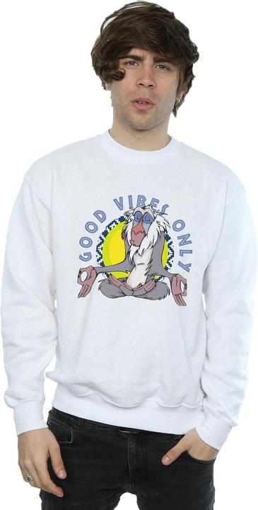 Actual product image Disney Mens The Lion King Rafiki Good Vibes Only Sweatshirt (4XL)