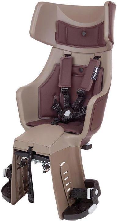 Produktbild bobike Exclusive Tour Plus - the bike seat is mounted on a stand Brown iris
