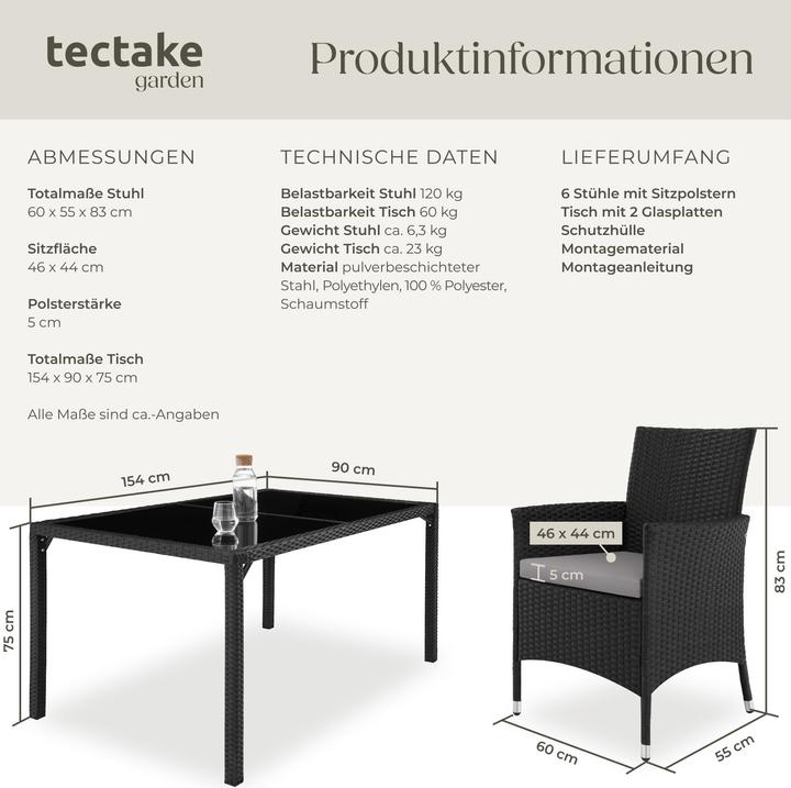 Image du produit tectake Salon de Jardin Porto