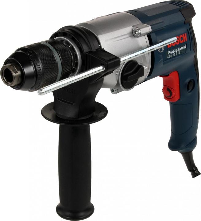 Image du produit Bosch Professional Perceuse GBM 13-2 RE : mandrin à serrage rapide, poignée supplémentaire (Fonctionnement sur secteur)