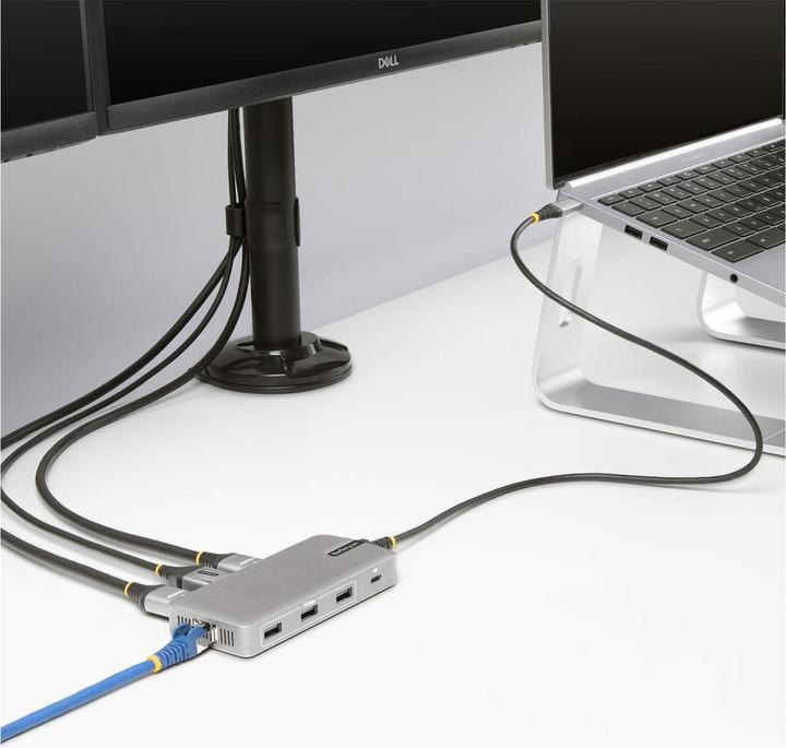 Produktbild StarTech COM USB-C Triple-Monitor Multiport Adapter HDMI/DisplayPort USB Hub 3-Port 10Gbps USB Hub P (USB-C, 3 Ports)