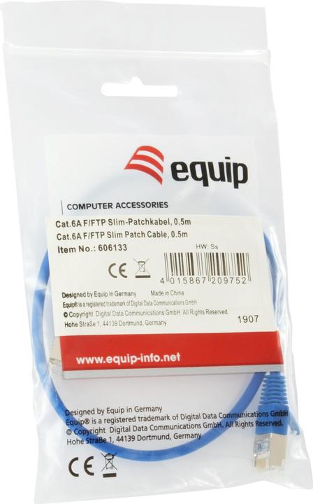 Actual product image equip Patch cable (F/FTP, CAT6a, 0.50 m)