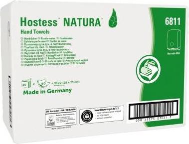 Produktbild Kimberly-Clark Papierhandtücher Kimberly Clark Hostess™ Natura™, Zick-Zack-Falzung, 2-lagig, 20 x 180 Blatt, Rec... (3600 x)