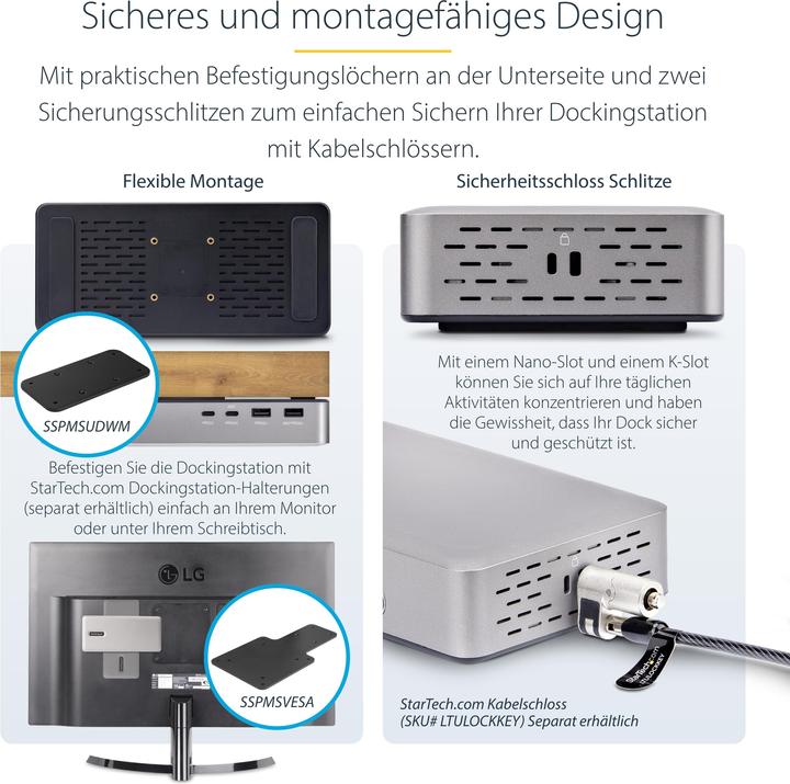 Produktbild StarTech Usb4 Docking Station Dual 4k (USB-C, 2 Ports)
