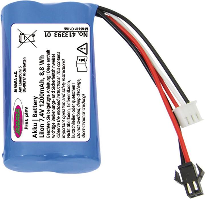 Actual product image Jamara Battery Dump Truck Mercedes-Benz Arocs Metal 1:20 2.4GHz Li-Ion 7.4V 1200mAh 8.88Wh (7.40 V, 1200 mAh)