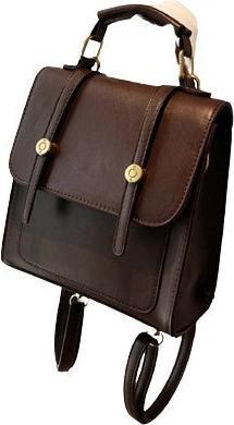 Actual product image Only-Bags.Store Vegan leather 3-way backpack, satchel, chocolate backpack satchel, 3-way backpack
