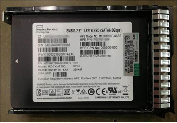 Image du produit HPE Usage mixte Multi-vendeur (1920 Go, 2.5")