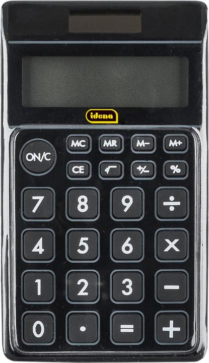 Produktbild Idena Taschenrechner TR800 schwarz, 8-stellig (Batterien, Solarzellen)
