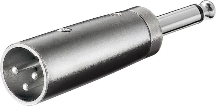 Produktbild Goobay XLR-Adapter, AUX-Klinke 6,35 mm Mono-Stecker auf XLR-Stecker (Winkeladapter)