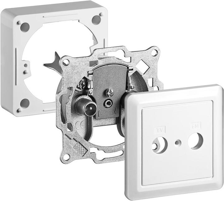Goobay Complete set: 2-hole antenna stub/end box (Plug socket)