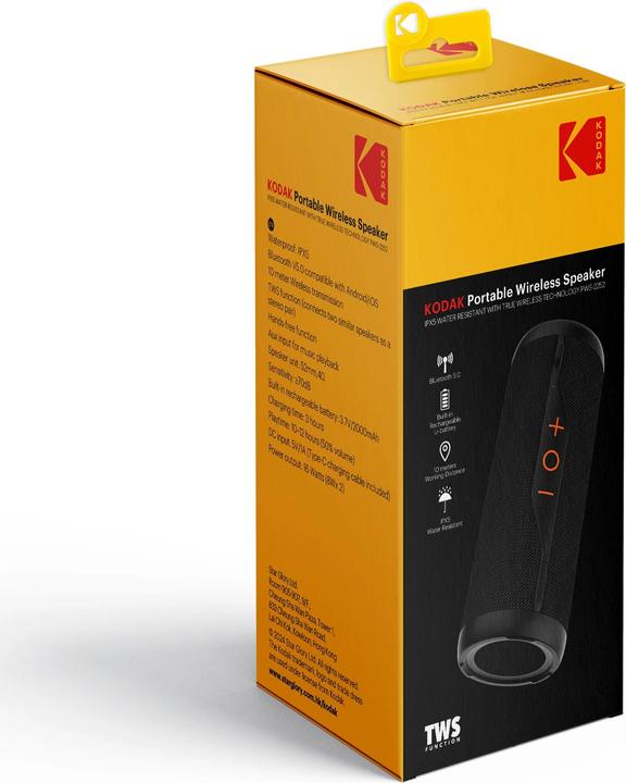 Actual product image Kodak PWS-2252 Portable Wireless Speaker (12 h)
