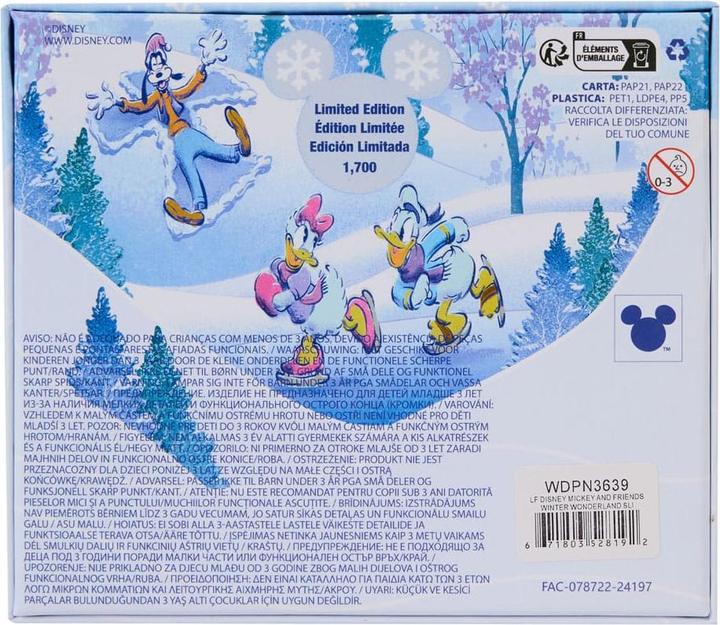 Actual product image Loungefly Disney by pin badge Mickey and friends Winter Wonderland 3" Limited Edition 8 cm