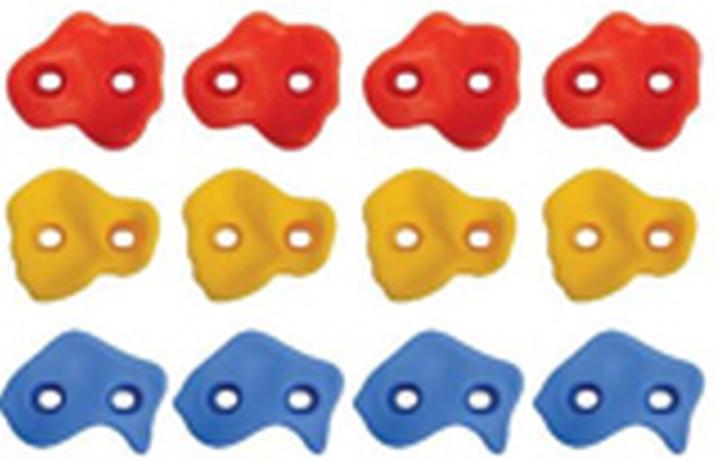 MTS Sacche per arrampicata per bambini Schildkröt®, 12 prese per il bouldering in 3 forme diverse. (Multicolore)