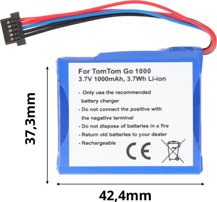 Produktbild TomTom Akku Go Live 1000, Go Live 1005 Akku AHL03711018, VF1C